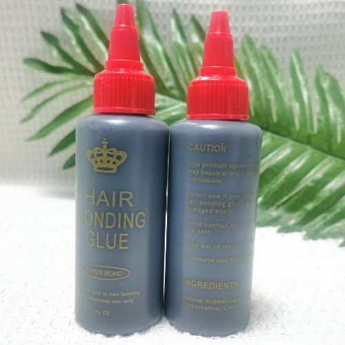 Black hair weft bonding - black, glue